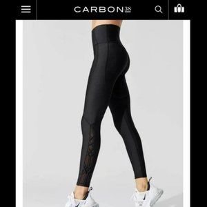 CARBON38 CABLE HIGH RISE FULL-LENGTH LEGGING MESH LEG PANEL SMALL